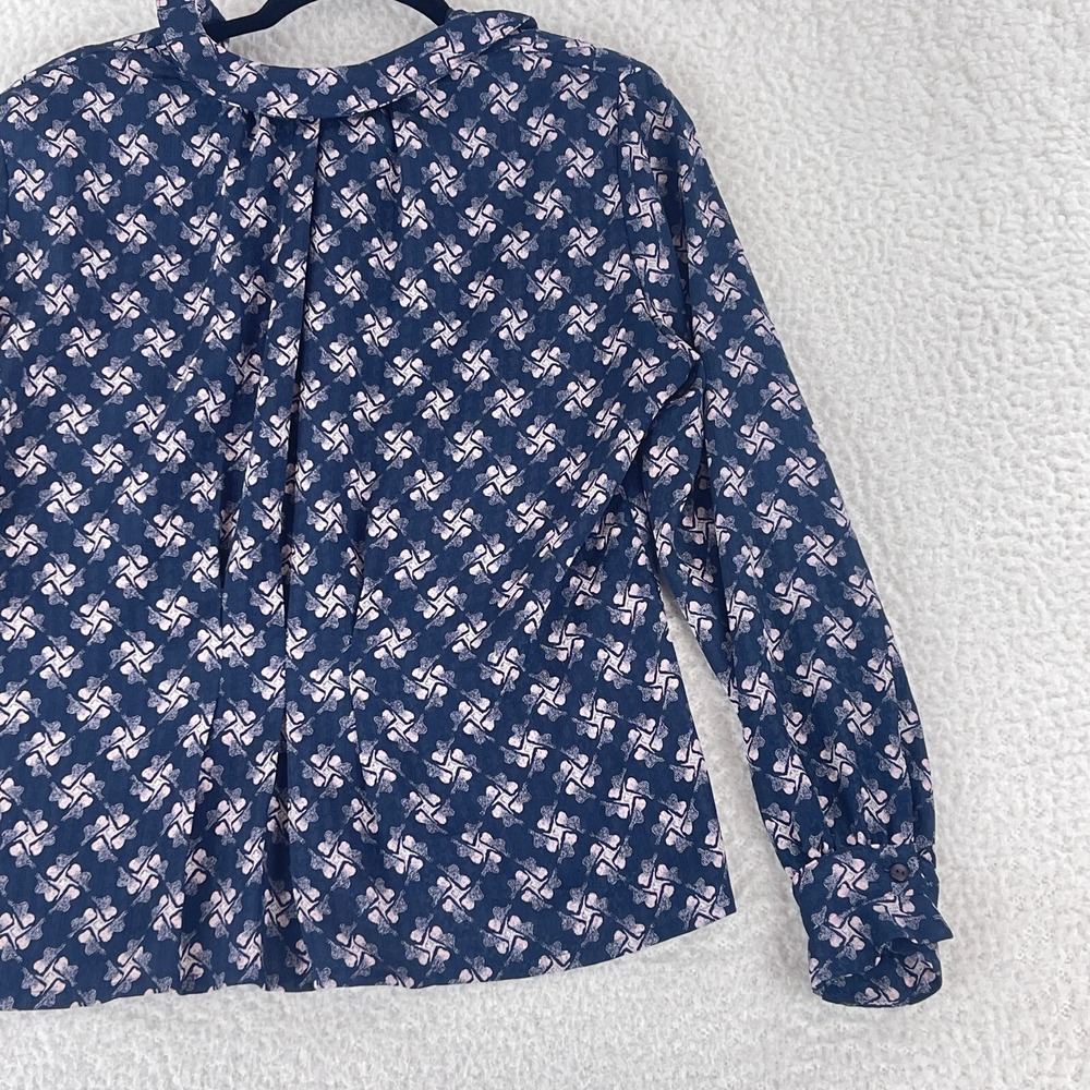 Vintage‎ Country Sophisticates by Pendleton Blue Floral Shirt Womens Size PM - Picture 5 of 16